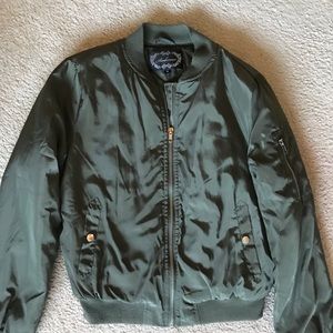 forever 21 army green bomber